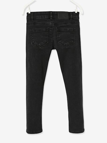 Jean slim MorphologiK 'waterless' fille tour de hanches LARGE denim black - vertbaudet enfant 