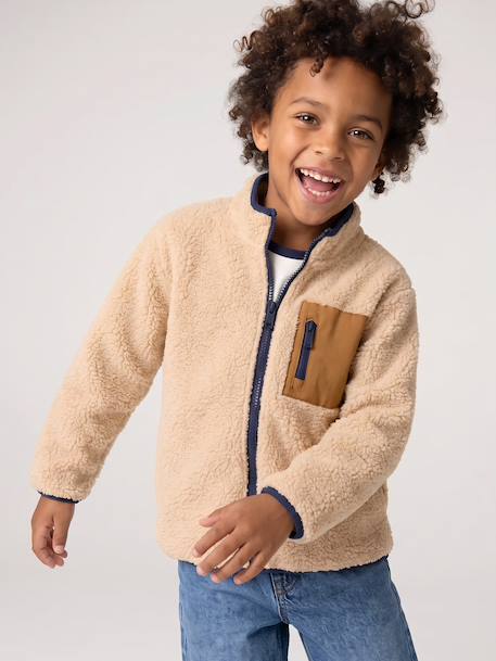 Parka 3 en 1 garçon amovible bleu ardoise+noix de pécan - vertbaudet enfant 
