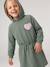 Robe courte à capuche fille gris chiné+marine+vert - vertbaudet enfant 