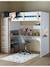 Gecombineerd mezzaninebed EVEREST XXL Kaki+Wit/hout - vertbaudet enfant 