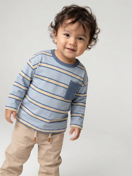 T-shirt manches longues bébé garçon bleu ciel - vertbaudet enfant 