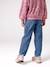 Ballonjeans meisje gebleekt denim+middenblauw - vertbaudet enfant 