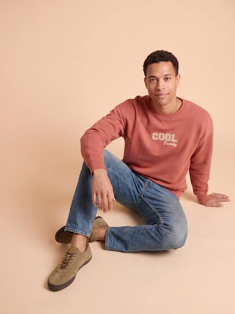 Damessweater met lange Meneer terracotta - vertbaudet enfant 