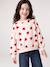 Meisjessweater met ronde hals ecru+ivoor+lichtroze+taupe - vertbaudet enfant 