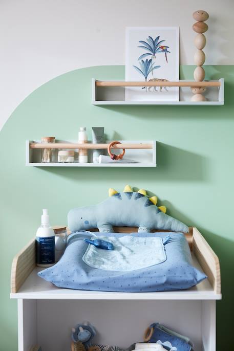 Set van 2 boekenkastjes GROEN+WIT/HOUT - vertbaudet enfant 