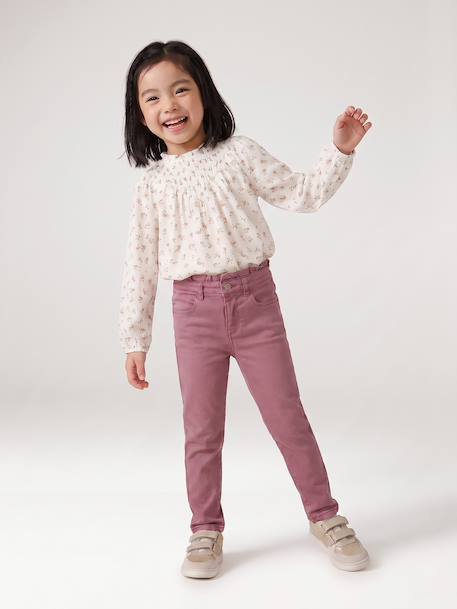 Pantalon slim fille encre+mauve - vertbaudet enfant 