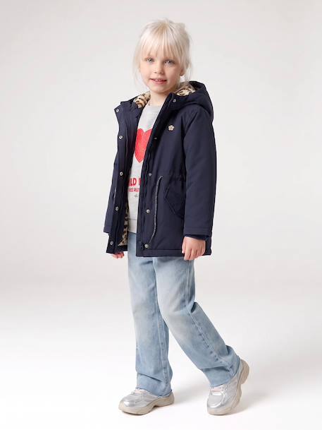 Parka 3 en 1 fille amovible blush+marine - vertbaudet enfant 