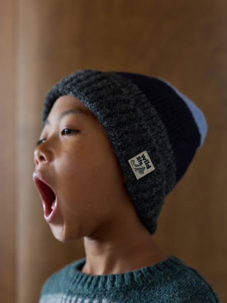 Jongensset muts, col en wanten marineblauw - vertbaudet enfant 
