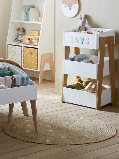 Jute matje met vergulde stippen EFFEN LICHTBEIGE MET VERSIERIN - vertbaudet enfant 