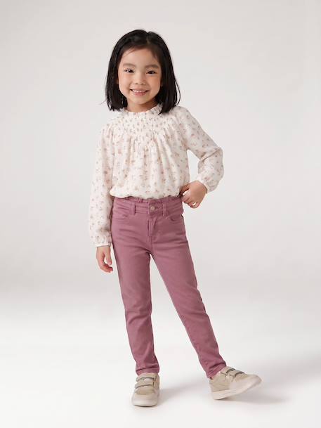 Pantalon slim fille encre+mauve - vertbaudet enfant 