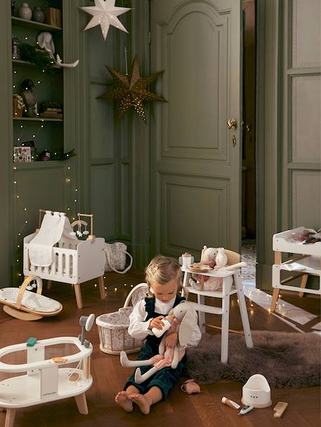 Lit poupon sur pieds en bois FSC® blanc - vertbaudet enfant 
