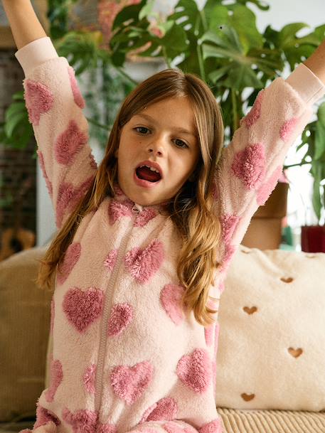 Meisjespyjama onesie snoepjesroze - vertbaudet enfant 