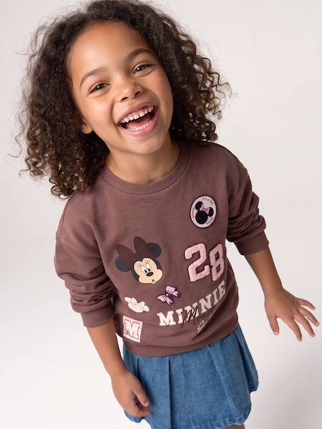 Sweat Minnie enfant fille chocolat - vertbaudet enfant 
