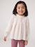 Blouse fille manches smockées ivoire+vanille+vert sauge - vertbaudet enfant 