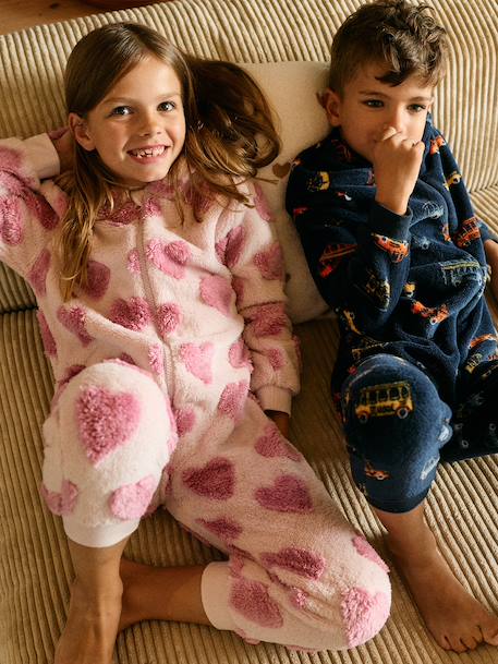 Meisjespyjama onesie snoepjesroze - vertbaudet enfant 