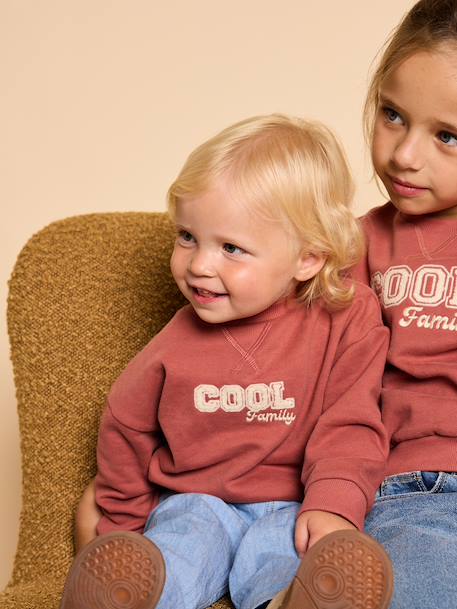 Sweat bébé manches longues terracotta - vertbaudet enfant 