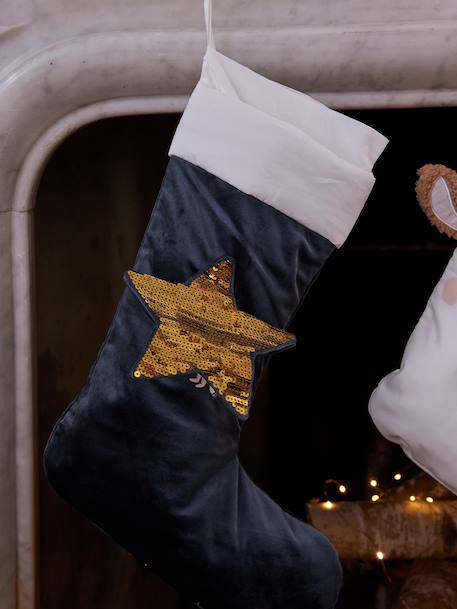 Kerstsok van fluweel muis en konijn groen - vertbaudet enfant 