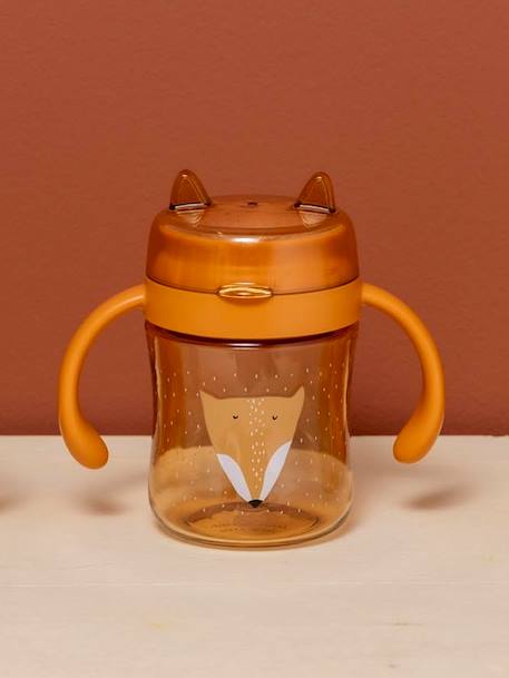 360° drinkbeker met handgrepen Mrs. Cat geel+lichtroze+sinaasappel - vertbaudet enfant 