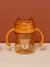 360° drinkbeker met handgrepen Mrs. Cat geel+lichtroze+sinaasappel - vertbaudet enfant 