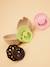 Mini speendoosje BIBS beige+ecru+saliegroen - vertbaudet enfant 