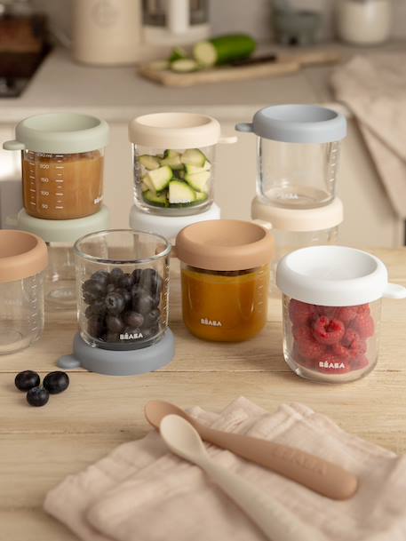 Coffret de 6 portions verre 250 ml lot beige+multicolore - vertbaudet enfant 