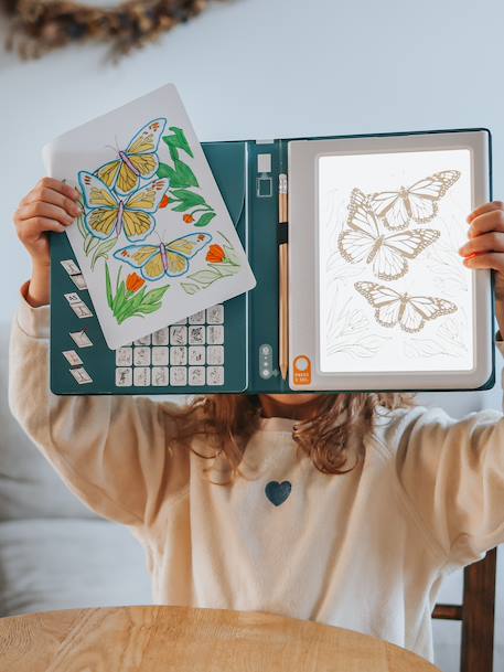 KidyDrawPAD Tekentablet met overtrektechniek blauw+lichtgroen - vertbaudet enfant 