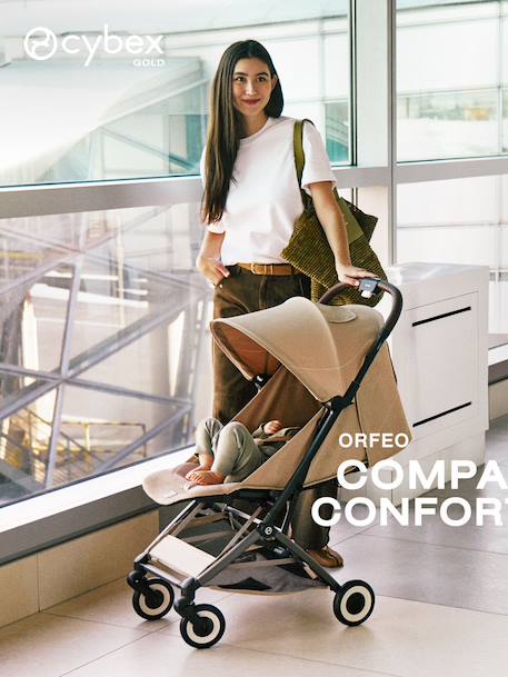 Poussette Orfeo compacte beige+marron+noir - vertbaudet enfant 