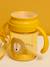 360° drinkbeker met handgrepen Mrs. Cat geel+lichtroze+sinaasappel - vertbaudet enfant 