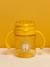 360° drinkbeker met handgrepen Mrs. Cat geel+lichtroze+sinaasappel - vertbaudet enfant 