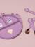 Assiette en silicone avec compartiments Animal jaune+mauve+orange+rose nude+vert - vertbaudet enfant 