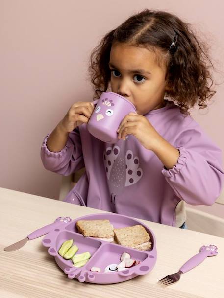 Tasse d'apprentissage Animal en silicone bleu+jaune+mauve+orange+rose+rose nude+vert - vertbaudet enfant 
