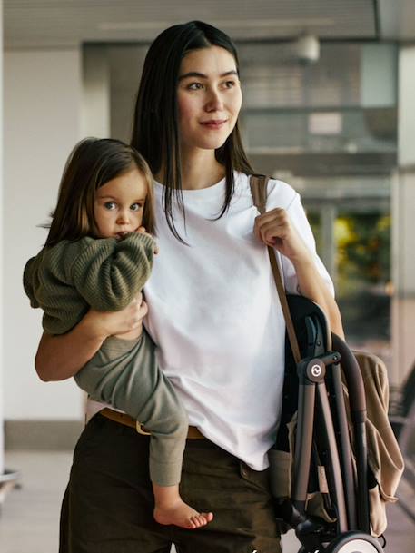 Poussette Orfeo compacte beige+marron+noir - vertbaudet enfant 