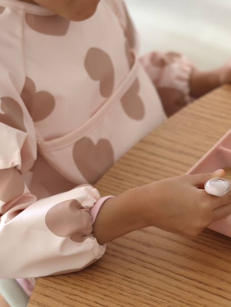 Bavoir à manches évolutif 2 en 1 Playful beige+blush+vert sauge+vieux rose - vertbaudet enfant 