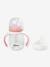 Biberon d'apprentissage 2 en 1 (210 ml) beige+ROSE+vert sauge - vertbaudet enfant 