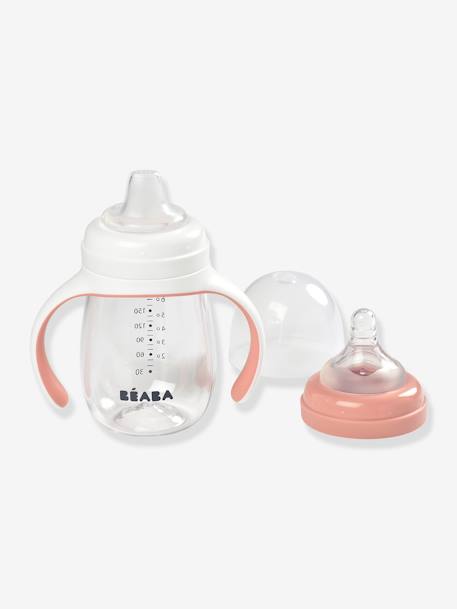 Biberon d'apprentissage 2 en 1 (210 ml) beige+ROSE+vert sauge - vertbaudet enfant 