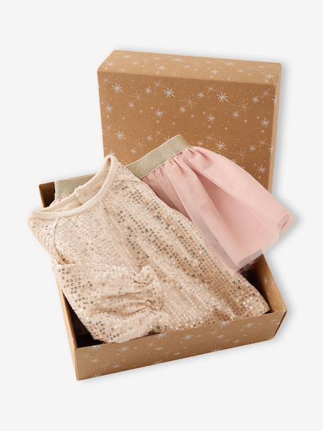 Ensemble jupon et top bébé fille rose - vertbaudet enfant 