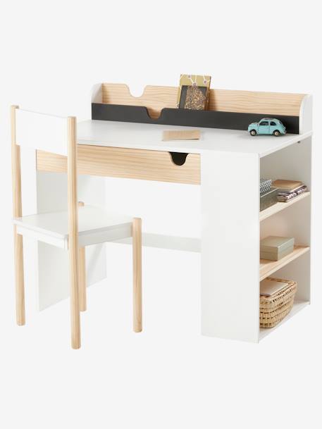 Bureau enfant School BLANC - BOIS - vertbaudet enfant 