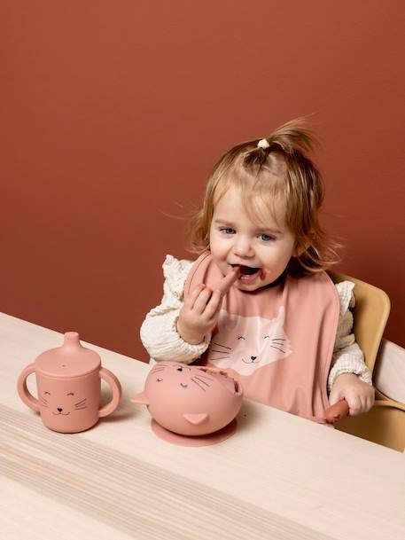 Babyeetset TRIXIE Mr. Lion geel+groen+lichtroze - vertbaudet enfant 