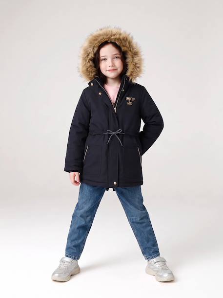 3-in-1 parka met capuchon meisje DARK GREEN+kaki+PURPLE DARK+salie+zwart - vertbaudet enfant 