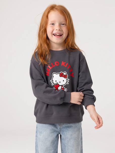 Sweat Hello Kitty bleu grisé - vertbaudet enfant 