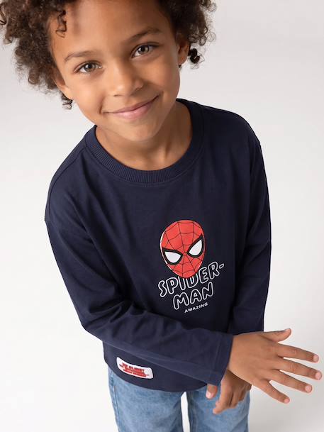 T-shirt manches longues Spiderman garçon marine - vertbaudet enfant 