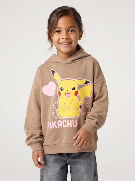 Sweat à capuche Pikachu POKEMON noisette - vertbaudet enfant 