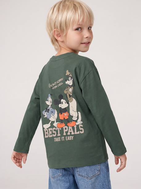 T-shirt manches longues Mickey garçon vert - vertbaudet enfant 