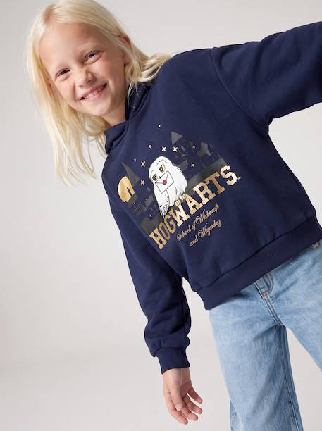 Harry Potter hoodie voor meisjes marineblauw - vertbaudet enfant 