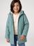 Ciré fille à capuche doublé sherpa anthracite+indigo+mauve+multicolore+vert - vertbaudet enfant 