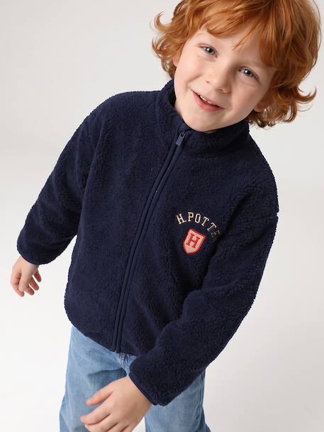 Harry Potter sherpavest met rits marineblauw - vertbaudet enfant 