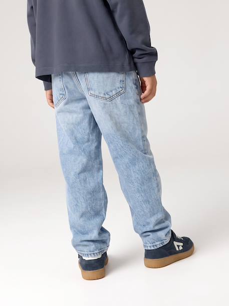 Jean droit garçon morphologie medium denim brut+stone - vertbaudet enfant 