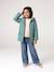 Ciré fille à capuche doublé sherpa anthracite+indigo+mauve+multicolore+vert - vertbaudet enfant 