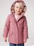 Ciré fille à capuche doublé sherpa anthracite+indigo+mauve+multicolore+vert - vertbaudet enfant 