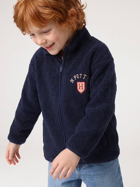 Harry Potter sherpavest met rits marineblauw - vertbaudet enfant 